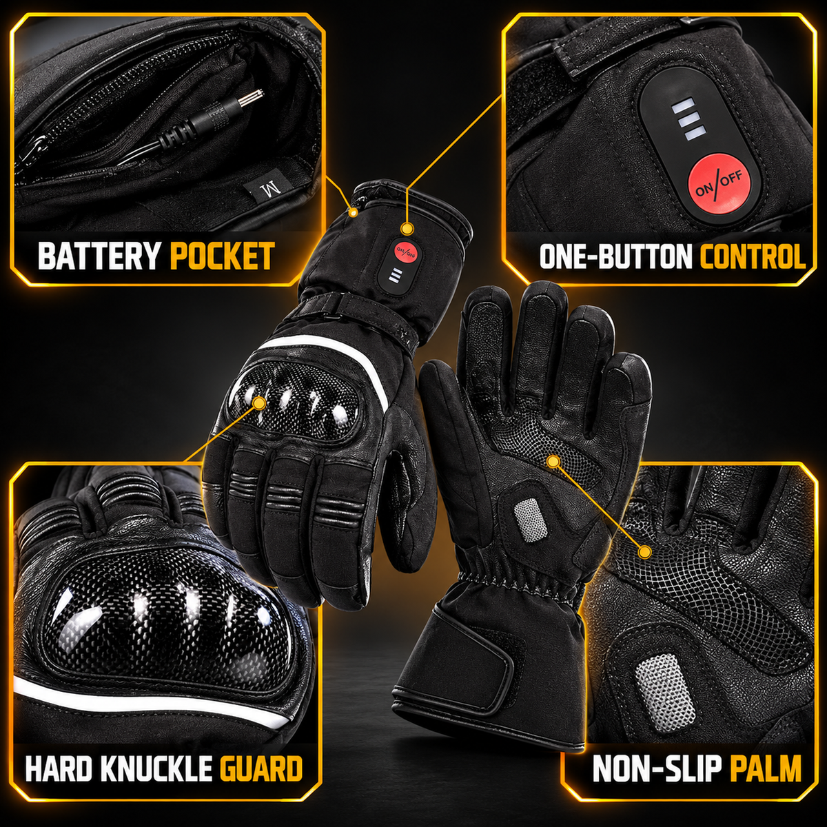 Roadhold Forge — Heated Riding Gloves