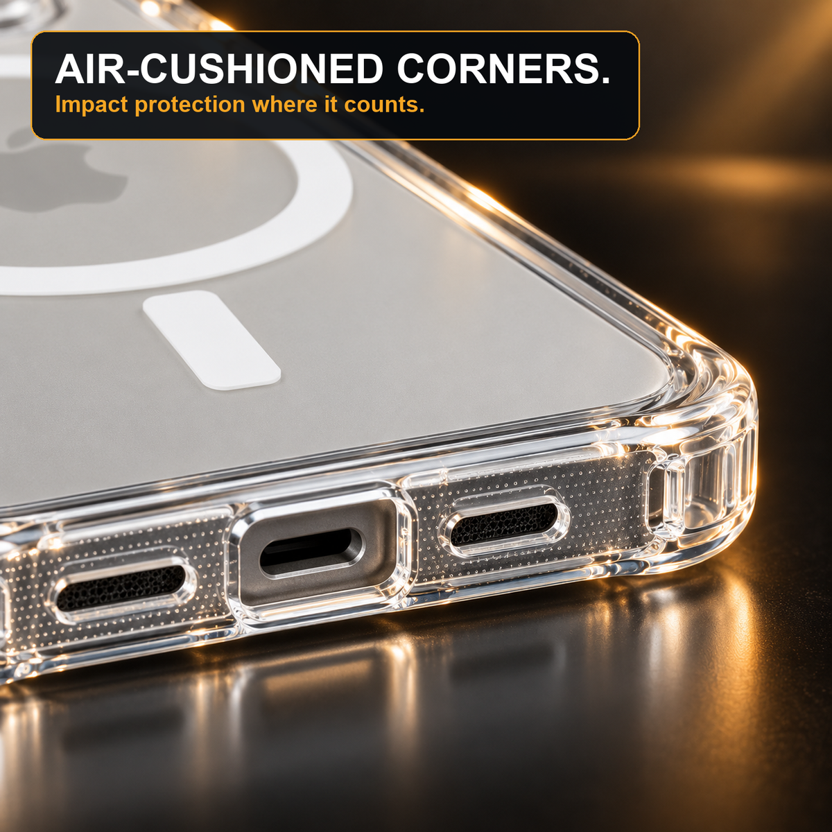Roadhold Clearcoat — Clear MagSafe-Compatible Case